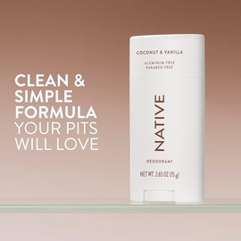 Desodorante Native Contiene Ingredientes Derivados Naturalmente, Control de Olor de 72 Horas | Desodorante para Mujeres y Hombres, Sin Aluminio con Bicarbonato de Sodio, Aceite de Coco y Mantequilla