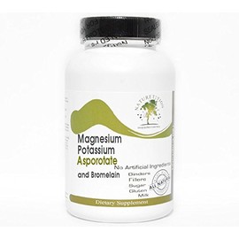Magnesium Potassium Asporotate and Bromelain ~ 200 Capsules - No Additives ~ Naturetition Supplements