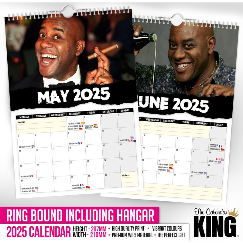 The Calendar King // Here's Ainsley - 2025 Wall Calendar