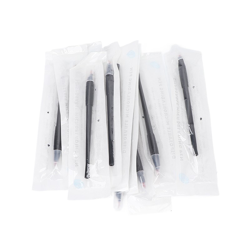 10pcs 12F Microblading Pen Home Salon Ergonomic Disposable Manual Eyebrow