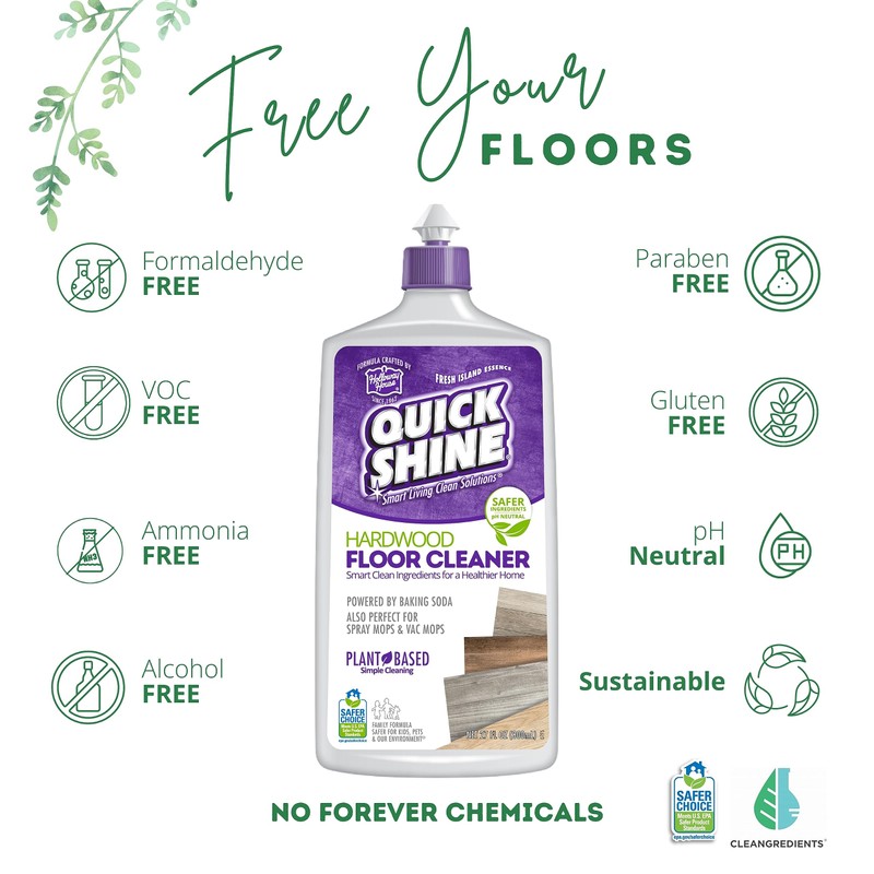 Quick Shine Hardwood Floor Cleaner 27oz, 2Pk | Naturally Cleans