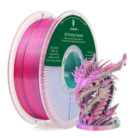 LOTACTREE Silk PLA 3D Printer Filament Triple Colors (Rose Red/Green/Sky Blue), Premium 1.75mm PLA Silk Filament with +/-0.03mm Accuracy, 1kg Spool (2.2lbs)