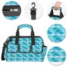 Quatrefoil Turquoise Teal 14 Pockets Tool Bags Heavy Duty Wide