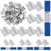 Glarks 100pcs Open (Snap-on) Packaging Seals 3/4in Banding Clip, Open
