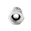 Fitvell Nickel Plated Brass Reducer Faucet Adapter G 1/2 Male