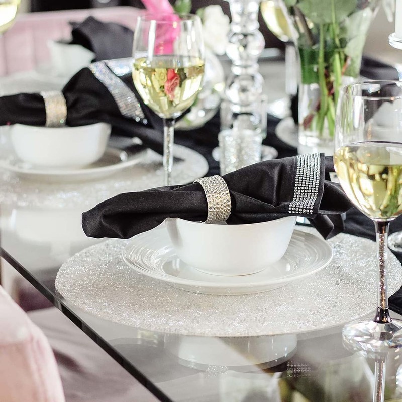 Beaded Placemat, Elegant, Durable, Protective Back, Easy-to-Clean, for Stylish Dining