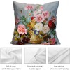 whooplaArt Elegant Decorative Velvet Floral Pillow Cover Double Sides Flower