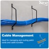 ICC 5" Plastic Cable Management D-Ring, 25-Pack – Non-Conductive Wall
