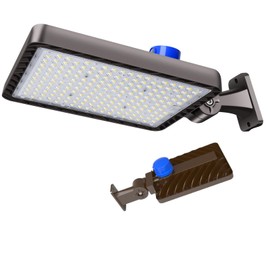Tomourd 240W LED Parking Lot Light, with Dusk to Dawn 150LM/W Super Bright Outdoor Shoebox Street Lights IP65 Commercial Security Area Flood Lighting with Adjustable Bracket Heavy-Duty 100-277V