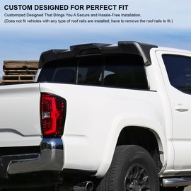 Spec-D Tuning Matte Black ABS Cab Roof Spoiler For 2016-2022 Toyota Tacoma Models