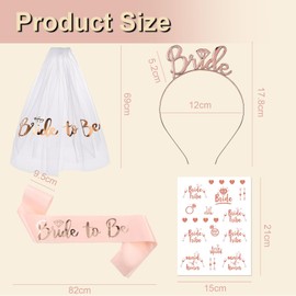 Bride to Be Sash, Hen Party Accessories,Golden Sash,Tiara,Hen Tattoo & Bride Hen Veil with Comb Hen Do Accessories, on Bridal Shower, Bachelorette Party,Hen Party Games,Wedding,Hen Party Decorations