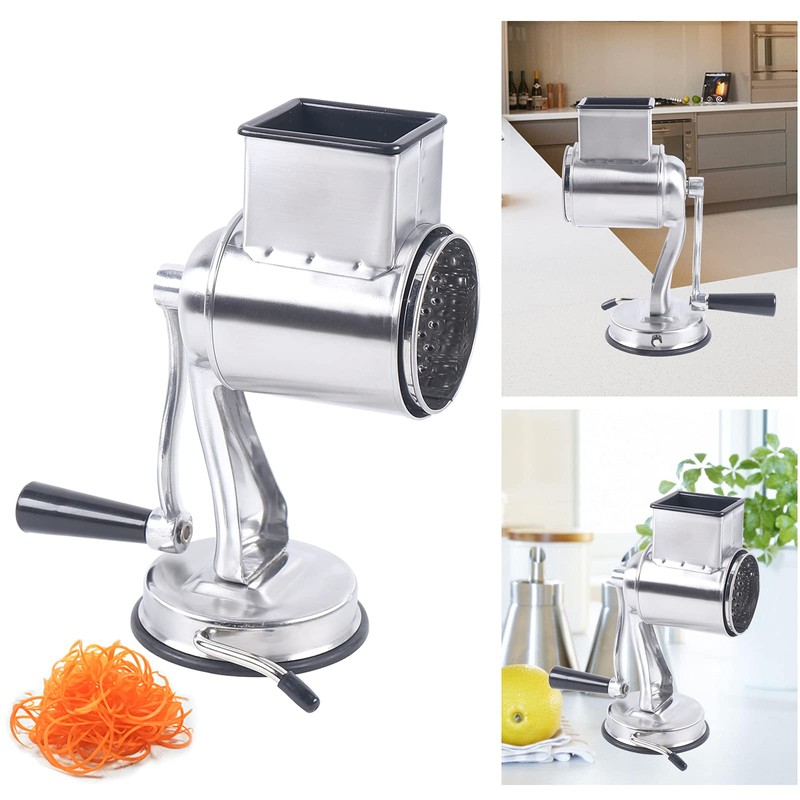 Acesunny Manual Vegetable Cutter Vegetable Slicer Drum Grater with 5