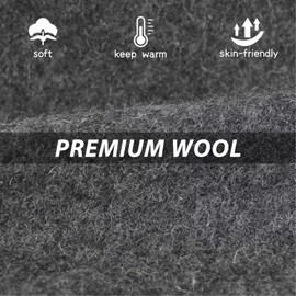 GADIEMKENSD Winter Bucket Hat Premium Wool Packable Plain Unisex Warm Hat, Dark grey