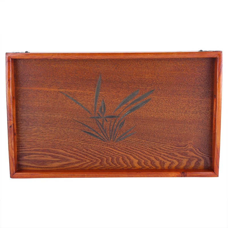 Large Wood Serving tea Water Drinks Tray Wooden Breakfast Tea