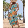 Zeagoo Womens Boho Dress for Summer Beach Vacation Dresses Leaf