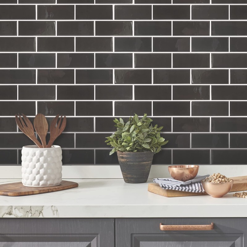 RoomMates TIL4978FLT: Charcoal Seaglass Sticktile