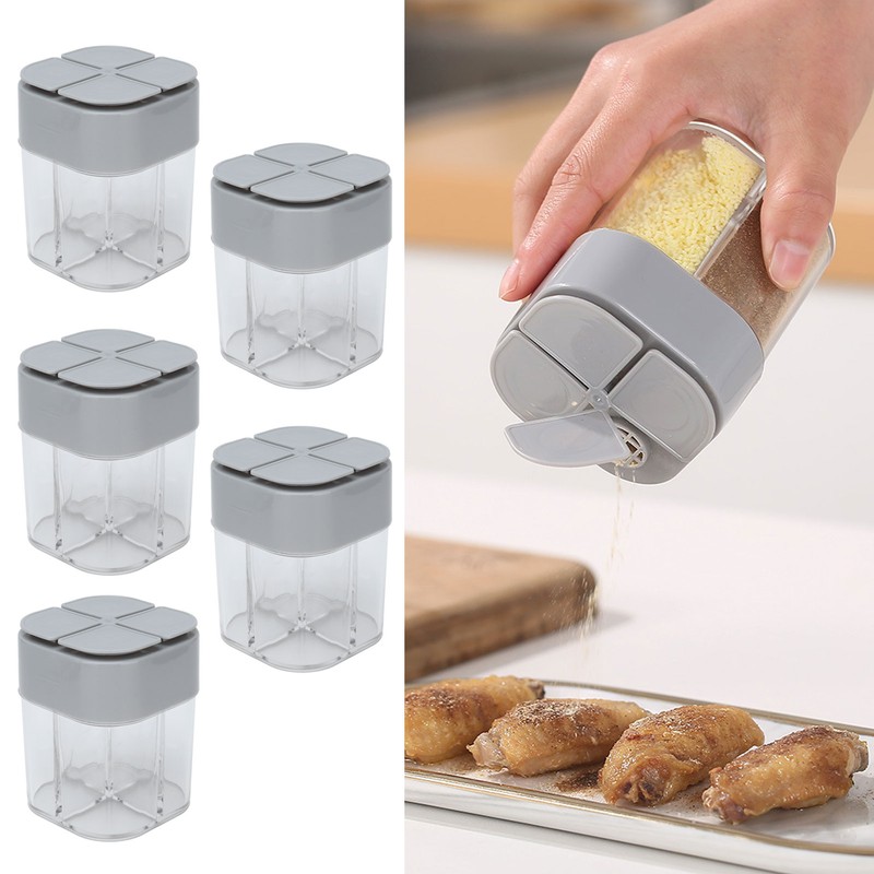 5pcs 4 in 1 Spice Container Seasoning Spice Shaker with