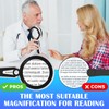 45X Magnifying Glass with Light, 4.6-Inch 1200mAh USB Rechargeable, 6
