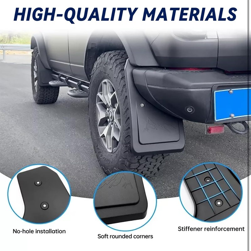 AULESSE Mud Flaps Splash Guards Compatible with Bronco 2/4-Door Accessories