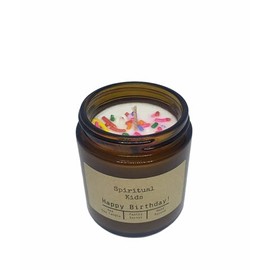 Happy Birthday 4oz Glass jar Candle Hand Poured with All Natural Soy Wax and Fragrant/Essential Oils!