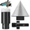 Roxx Tools wet polisher grinder 14PCS chamfer beveling core bit