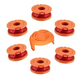 husippend 6Pieces Strimmer Wire Replacement Spool Strimmer Trimmer, Strimmer Spool,Trimmer Spool Line Φ1.6mm Single Spools Accessories， Each coil length 9.8ft with 1 Spool Cover