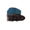 Lowlife Wallace Leather Belt in Black 3D Blue