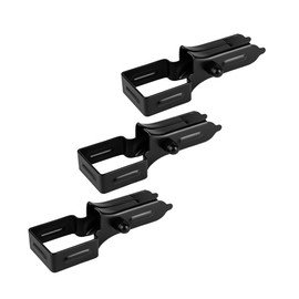 Nuvo Iron Legacy Collection - Steel Universal Fence Bracket Textured Black - Pack of 3 for Straight Line Installation