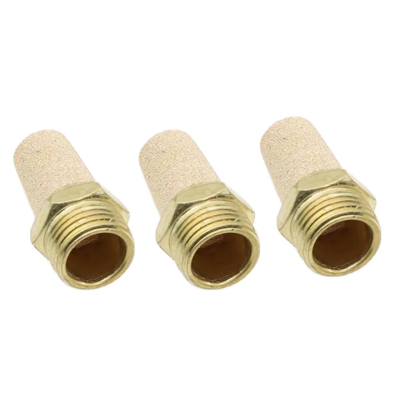 Pneumatic Silencer Made of Sintered Bronze 1/4 Inch Set of
