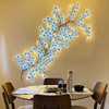 144 LED Blue Cherry Blossom Tree Branch Lights for Wall,7.55FT