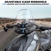 LDETXY Adjustable Windshield for Can-Am Ryker, Front Vented Translucent Clear