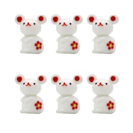 Zodiac Mouse Small (total length 1.0 inches (2.5 cm) 6 pieces cute miniature glass display