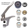 RERI Press Studs with Pliers Set of 40 15 mm
