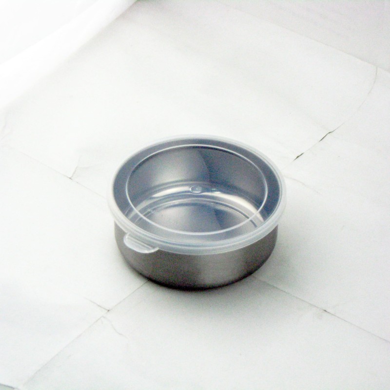 Nagao Storage Container, 3.9 inches (10 cm), Round, Stainless Steel,