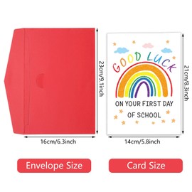 Good Luck Cards for Boys Girls, Back to School Supplies College, First Day of School Gifts Card Gifts for College Girls, Kindergarten Gifts for Son Daughter Preschool Senior School Students Homecoming