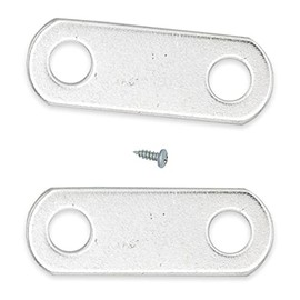 Flat ( 0" ) Depth --- Offset Mounting Canvas Z Clips for Picture Framing -- #6 X 3/8" Pan-Head Screws Included -- P