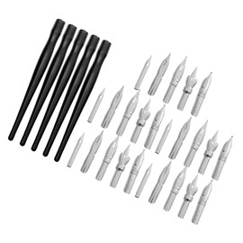 Operitacx Calligraphy Pen Nibs Set for Dip Pens Replacement Nibs for Writing Sketching for Artists
