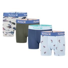 Hurley Boys' Performance Boxer Briefs (4-Pack), Midnight