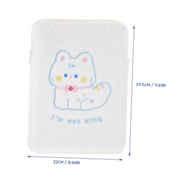 Operitacx Girls Plush Tablet Bag Cartoon Design Tablet Storage Case for Travel Protector for Girls Cute and Practical for Friends