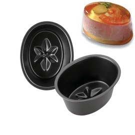 Ibili Aspic Mould Moka 8x6 cm of Rolled Steel Plate, Black, 8 x 6 x 5 cm