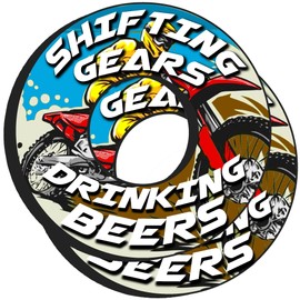 Gripdonuts.com® Premium MX Grip Donuts for Dirt Bike Motorcycle BMX - Shifting Gears (Drinkin Beers)