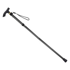 PATIKIL Trekking Pole Foldable Hiking Pole 85cm-95cm Telescopic Folding Cane Quick Lock Aluminum Alloy for Outdoor Hiking Walking Camping Black