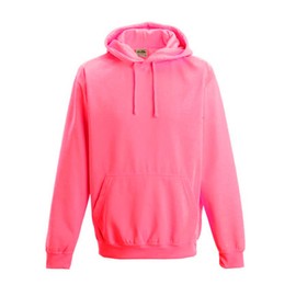 noTrash2003 Neon Sweatshirt with Hood Fluorescent Various Colours and Sizes, Electric Pink