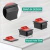 Ganasome 2pcs KCD4 DPST 4Pin On-Off Red Light Panel Rocker