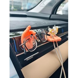 ouylycjo Glasses Clips for Cars Multi-Function Cars Data Cable Storage Cord Organizer Holder Frame Car Storage with Super Strong Suction Cups Creative Car Interior Supplies (2PC-Hand+FEET)