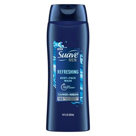 Suave Men Body & Face Wash, Refreshing, Cedarwood & Mandarin, 18 oz