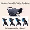 Waterproof Universal Stroller Sun Shade Adjustable UV Protection Stroller Sunscreen