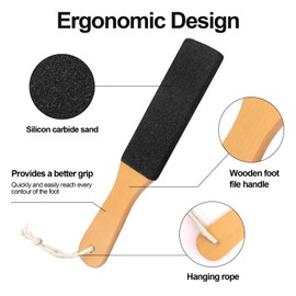 Velodios Pumice Stone for Scraper File Brush Tools for Wet and Dry, Feet Foot Scrubber Dead Skin Remover, Callus Remover for Feet to Remove Dead Skin, Dry, Rough, Corns Skin Scraper - Black