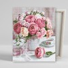DIY Canvas Diamond Painting Cross-stitch 40x50cm Pastel Rose Vase / DIY캔버스형 보석십자수 40x50cm 파스텔 장미화병