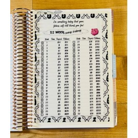 Handmade 52 Week Savings Challenge Dashboard 4 use with ErinCondren A5 Coil Spiral-